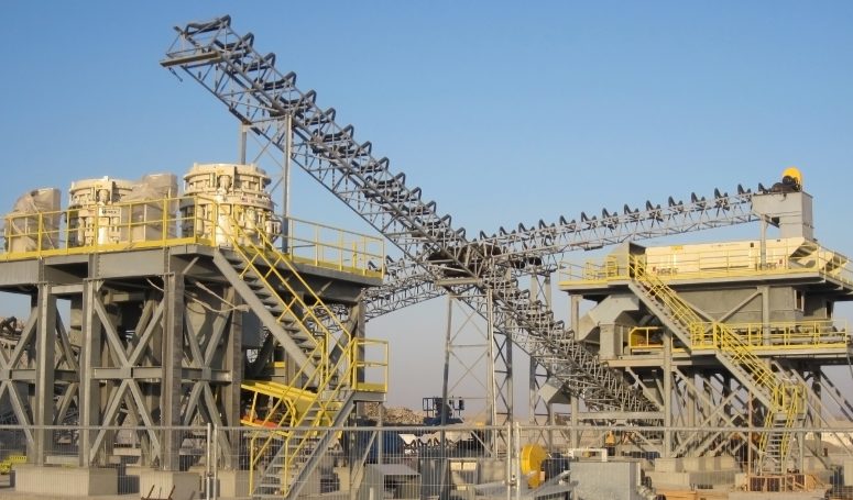 Galvanized steel on a recycling plant